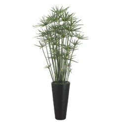 84″H X 28″Wx28″L Cypress Grass in Bamboo Container Green