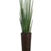 60″ Snake Grass In Bamboo/Rope Container Green