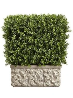 29″H X 13″W X 22L Boxwood In Stone Planter Green