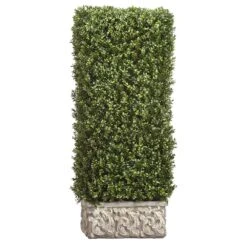 48″H X 13″Wx22″L Boxwood In Stone Planter Green
