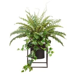 18″H X 23″W X 23″L Fern/Ivy In Planter With Stand Green