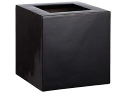18″H X 18″W X 18″L Fiberglass Square Planter Black