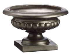 12″Dx7.5″H Resin Urn Iron