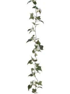 6′ Stephanotis With Ivy Leaf Garland White