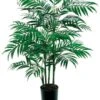 7′ New Bamboo Palm Tree w/1802 Leaves In Pot Green